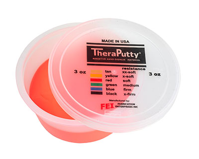 CanDo Theraputty Exercise Material - 3 oz - Red - Soft