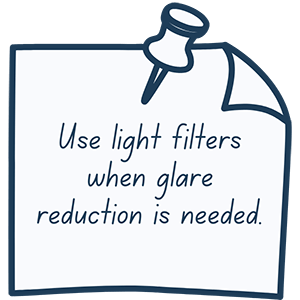 Light filters for literacy