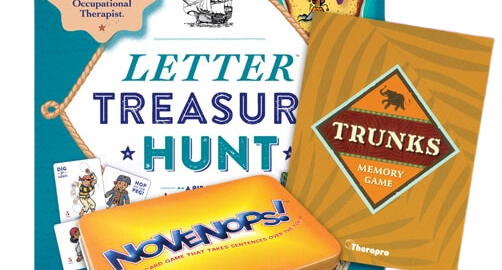 Therapro Games Bundle: Letter Treasure Hunt, Novenops, and Trunks