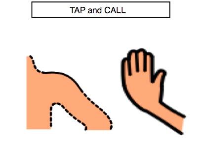 TAP AND CALL TEACHING PICTURE  used to teach joint attention 