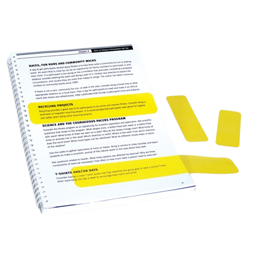 Highlighter Strips on a book page