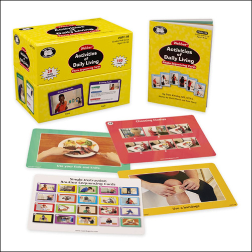 Webber® Activities of Daily Living Photo Sequencing Cards for teaching life skills