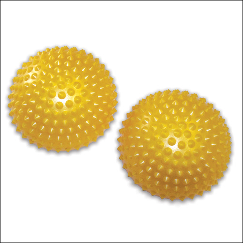 Two Yellow Balance Pods used by physical therapists for balance activities 